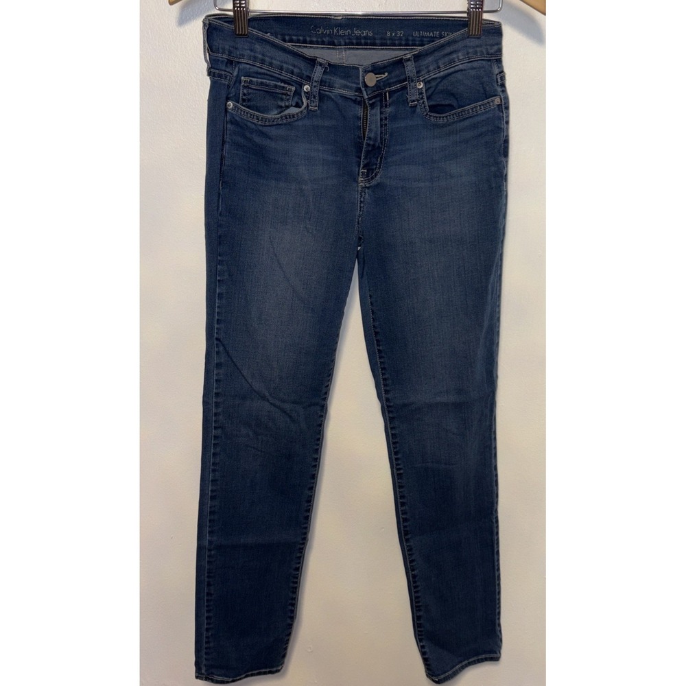 Calvin Klein Ultimate Skinny Jeans Women 8x32 Blue Stretch